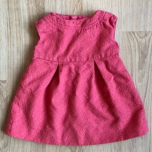 EUC Zara Baby Girl Dress-Coral Colored, Buttons Down Back
